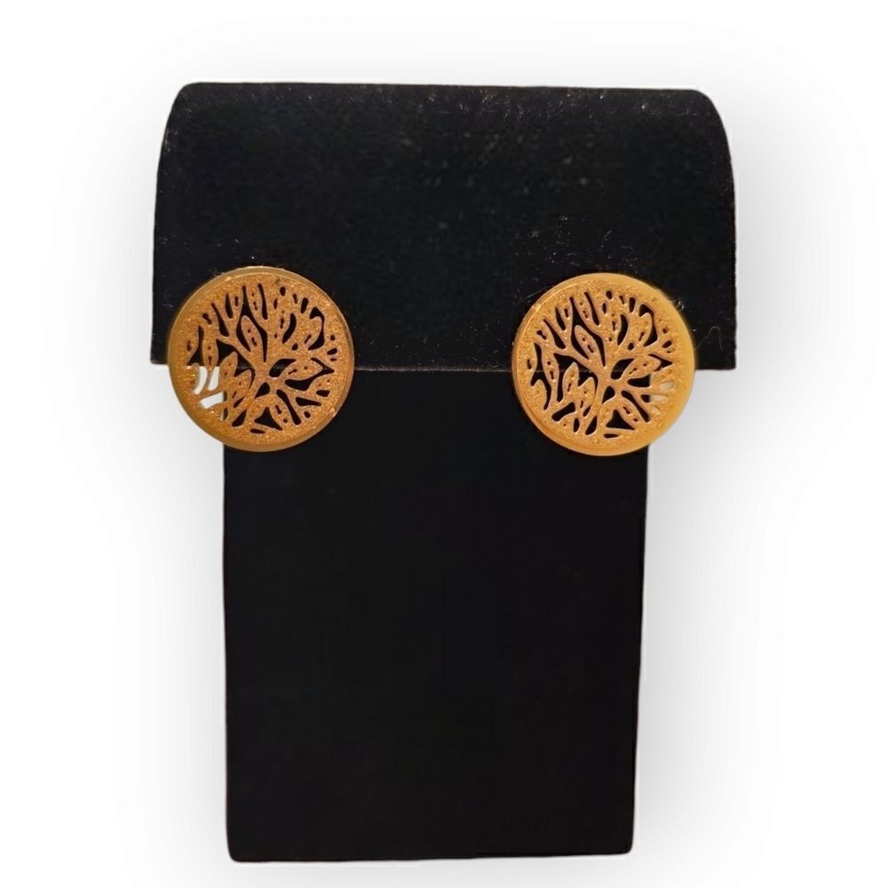 Tree of Life Gold-tone Post Earrings (NWOT)